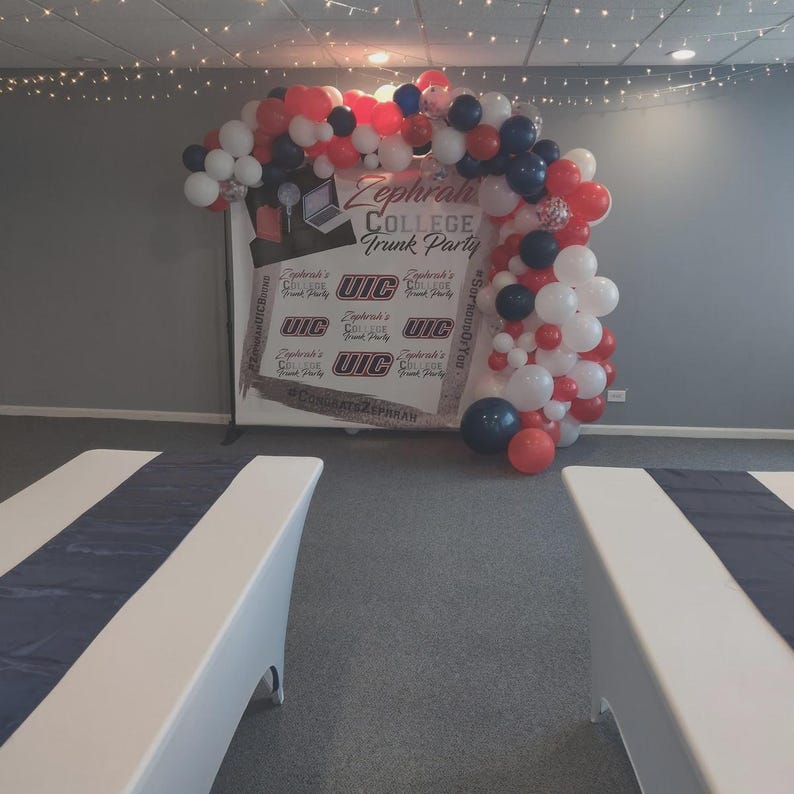 College Trunk Party Backdrop Graduation Photo Step and Repeat Graduation Backdrop 2026 Senior Prom Backdrop 2026 Custom Printed Sign Printed -6ftW x 6ftH