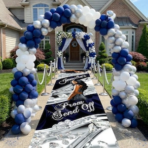 Prom Red Carpet Custom red carpet prom backdrop Prom Decor Ideas Removable vinyl sticker Personalized Prom WalkwayAisle runner personalized