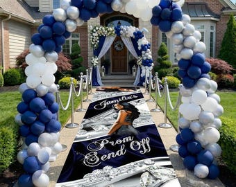 Prom Red Carpet Custom red carpet prom backdrop Prom Decor Ideas Removable vinyl sticker Personalized Prom WalkwayAisle runner personalized