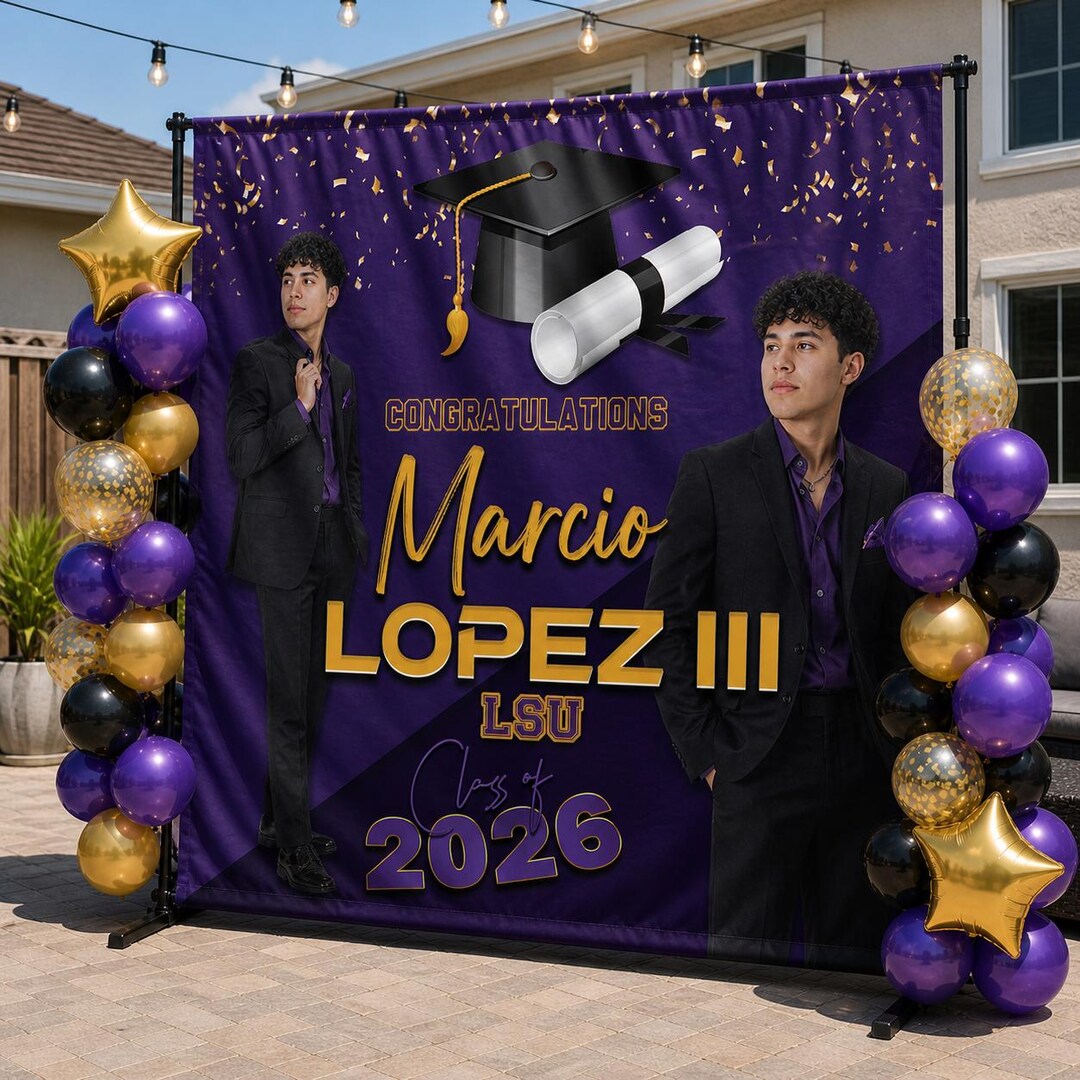 Graduation Backdrop, Graduation Step and Repeat, Trunk Party Backdrop ...