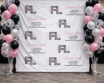 Logo backdrop Business backdrop Business Step and Repeat Tradeshow Banner logo step and repeat pop up shop backdrop branding backdrop