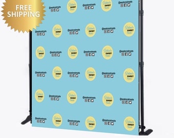 Custom Logo Step and Repeat backdrop Step and repeat backdrop Logo Backdrop Logo step and repeat Corporate Event BannerEvent backdrop