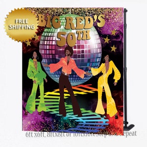 Custom backdrop, 70s backdrop, 80s backdrop, Birthday backdrop, 70s step and repeat, photo backdrop, disco backdrop, disco photobooth