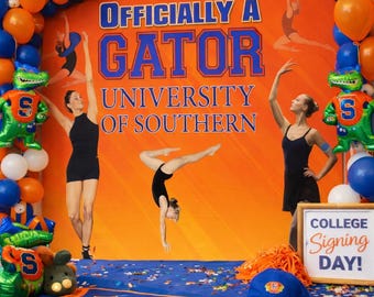 Committed Photo Backdrop College Signing Day Banner Sports Step and repeat Graduation backdrop Step and Repeat Signing day Welcome Sign