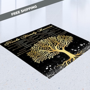 Family Reunion decal, Family tree, Floor adhesive Decal, Removable sticker, Removable vinyl sticker, Adhesive Sticker, Removable sticker