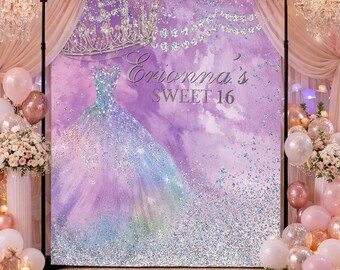 Quinceanera backdrop Quince Step and Repeat Mis Anos Birthday Banner Quince Welcome Sign Sweet 16 banner Custom printed Personalized Sign