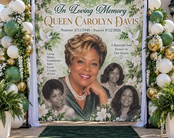 Custom Memorial photo Backdrop Funeral Step and repeat In Loving Memory Photo backdrop Photo step and repeat Custom backdrop Grave Blanket