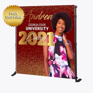 Graduation backdrop, Graduate backdrop, Class of 2022 backdrop, 2022 Graduation Step and Repeat,  Photo Booth backdrop, Prom Backdrop