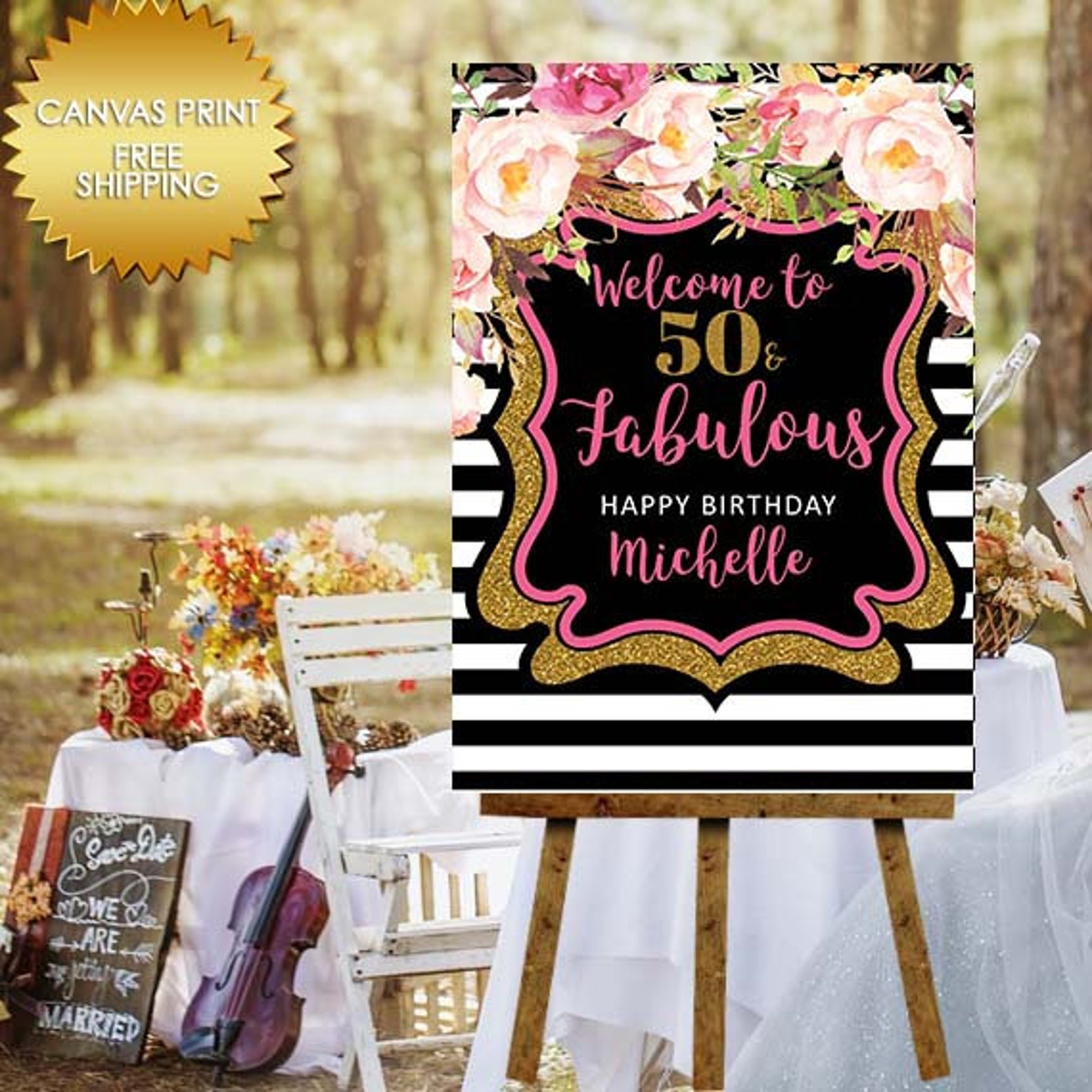 Poster Board Bridal Shower Canvas Signcanvas Print Etsy