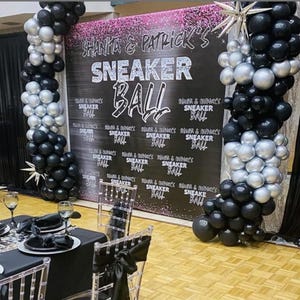 Custom photo Sneaker Ball Backdrop 40th Birthday Step and Repeat Sneaker Ball Gala Custom Printed photo Sign Personalized photo banner