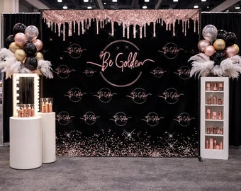 Custom Step and Repeat Backdrop Logo Banner Business Event Backdrop Branding Photo Wall Corporate Event Sign Trade show sign