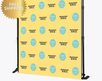 Logo backdrop Custom Logo Step and Repeat backdrop Logo step and repeat backdrop Pop Up Shop Banner Step and Repeat Business Backdrop