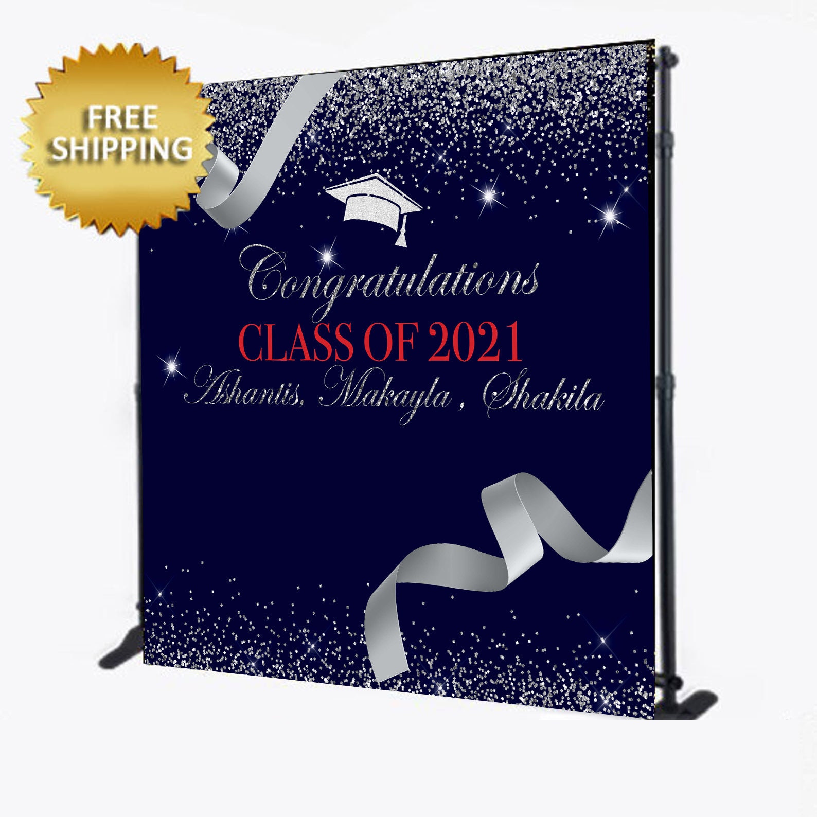 Graduation Photo Backdrop Graduation Step and Repeat Class of 2026 ...