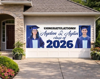 Photo Banner Grad Photo Banner Class of 2026 Banner Congrats Grad Party Banners Graduation Garage Banner Drive by Graduation banner
