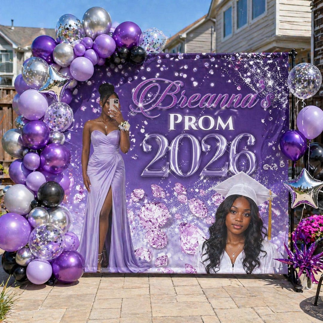 Prom Backdrop, Prom Send off Step and Repeat, Class of 2026 Prom Photo ...