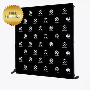 Logo backdrop, Business backdrop, Business step and repeat, logo step and repeat, custom backdrop, 8x8 backdrop, 8x8 step and repeat