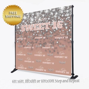 Sweet 16 Photo Birthday backdrop