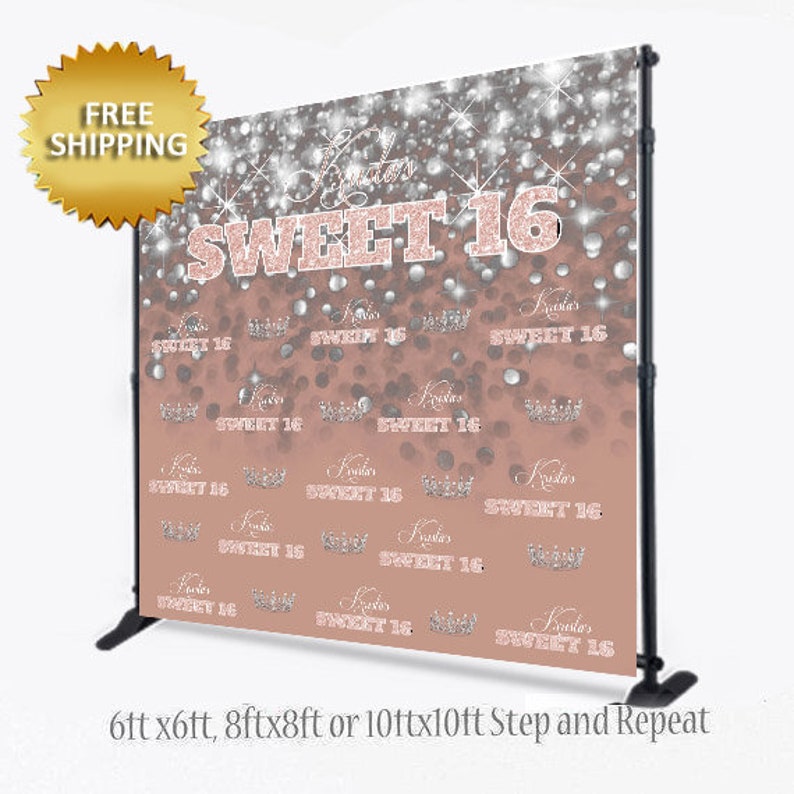 Sweet 16 Photo Birthday backdrop