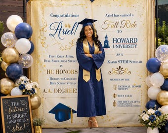 Storybook Graduation backdrop Graduation Step and Repeat Class of 2026 backdrop Graduation Party Banner Grad  Welcome sign Grad photo board