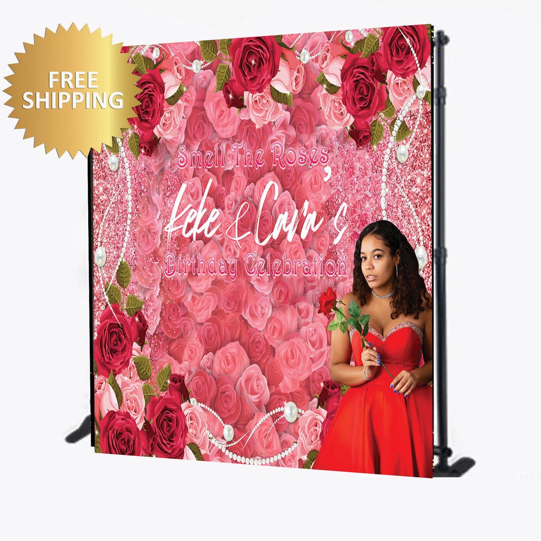 Purple Leaves Step And Repeat Anniversary Backdrop
