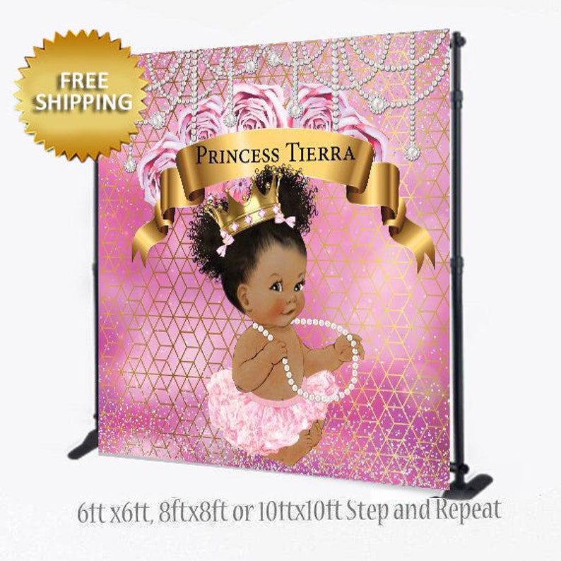Baby Shower Backdrop Princess Backdrop 1st Birthday Etsy