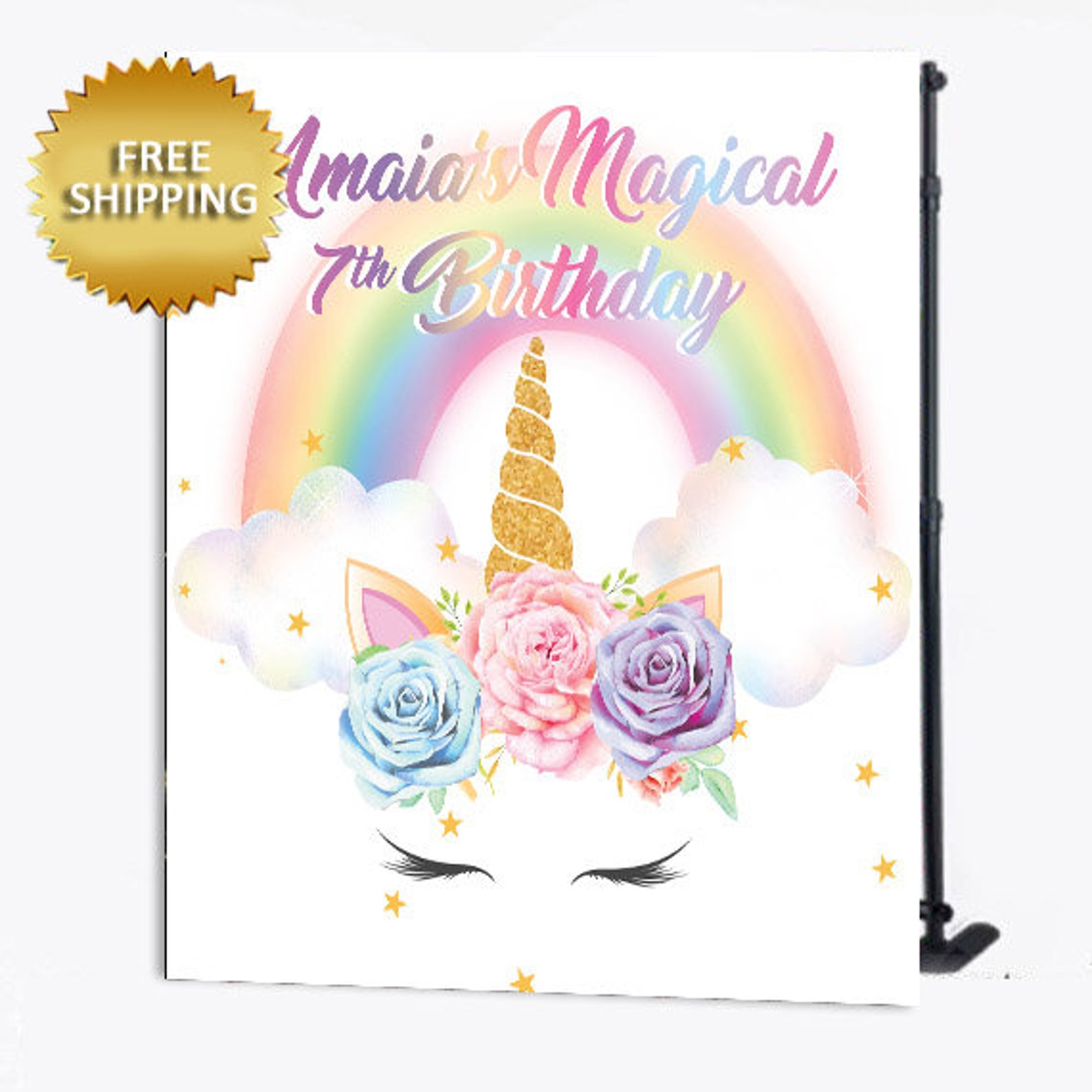 Unicorn Party Backdrops 10×10 Ft