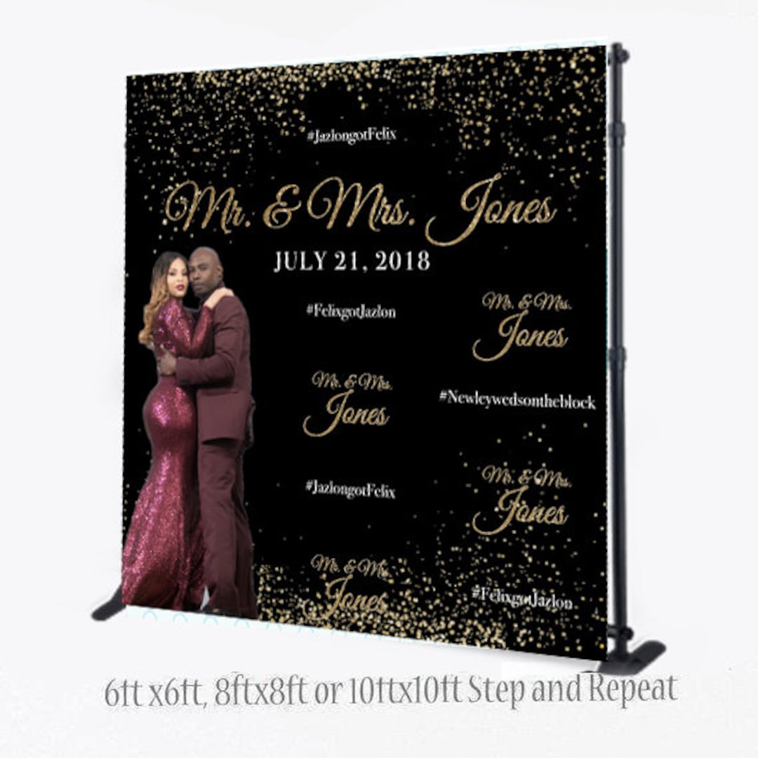 Wedding Step and Repeat, Wedding Backdrop, Step and Repeat Backdrop