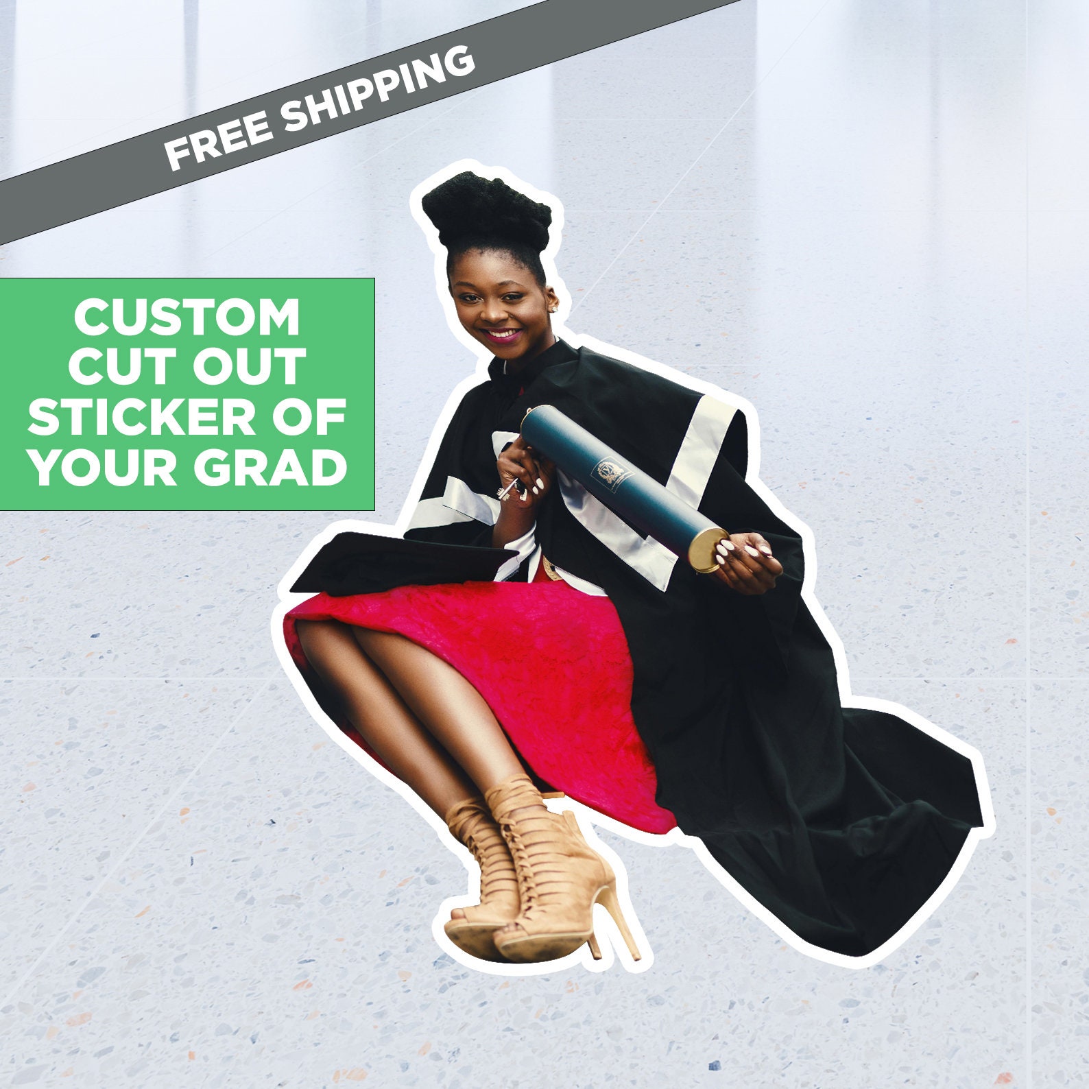 Graduation Backdrop Graduation Sticker Die Cut Decal Graduation Decal ...