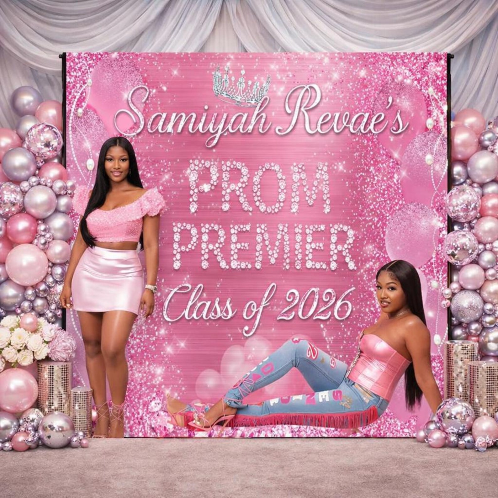 Prom Step Off Custom Prom Backdrop Prom Send off Party Photo Sign Prom Step and ...