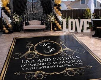 Vinilo decorativo para bodas, vinilo para pista de baile de bodas, adhesivo para suelo, pegatina removible, pegatina adhesiva de vinilo removible, pancarta para recepción de boda