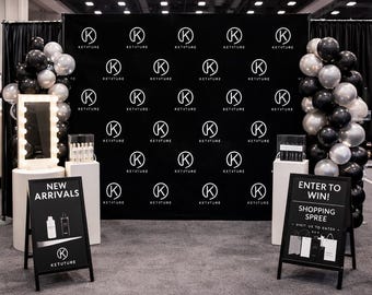 Logo Backdrop Tradeshow Step and Repeat Business logo banner Custom Logo Backdrop Personalized Brand Photo Backdrop Business Event Display
