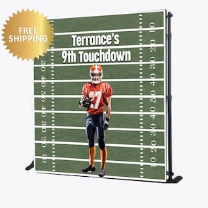 Photo backdrop, Photo step and repeat, Football backdrop, Football field step and repeat, Sports backdrop, Custom backdrop, birthday banner