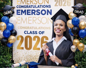 Graduation Photo Backdrop 2026 Graduation Step and Repeat You Did It Banner Class of 2026 Custom Photo Printed Sign Personalized banner