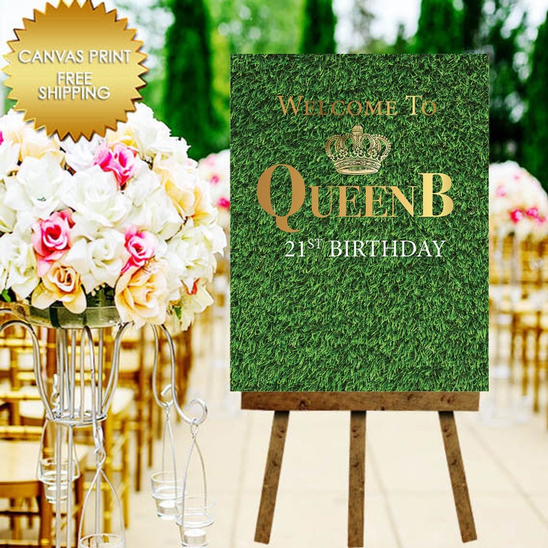 Birthday Guest Book Sign Sign Canvas Canvas Poster Etsy