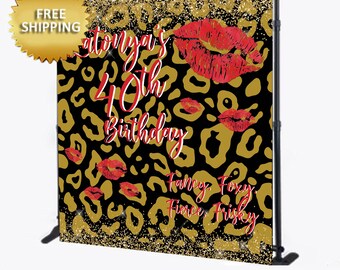 Backqin Yellow Rose Leopard Print Theme Happy Birthday Backdrop ,Happy Photography Background For Girl,women, Sister, Daughter. Party Banner Dessert Table Decorations, Photo Props,4x6 Ft - View #10