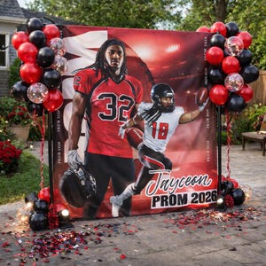 Custom Prom Photo Backdrop, 2026 Prom Send Off Banner, Graduation Step and Repeat, Grad  Decor Ideas, Committed Backdrop, Sports Sign