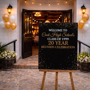 Class Reunion Welcome Canvas sign Class reunion canvas 50th Birthday canvas sign Canvas guest book Canvas guestbook Unique guest book