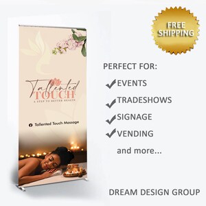 Pop up shop banner Pop up retractable banner Custom Roll Up Banner Stand Trade show banner Retractable banner Spa banner, Business sign