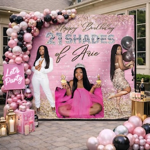 Custom Photo backdrop Custom Backdrop Photo step and repeat Custom Birthday backdrop Prom backdrop Sweet 16 backdrop Birthday banner sign