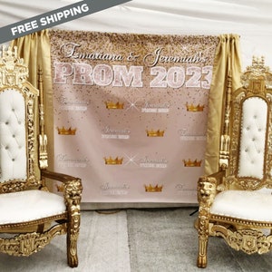 Graduation Backdrop Banner, Graduation Step and Repeat Class of 2024 backdrop, Graduation Party Banner, Grad, Prom Backdrop, Rose gold