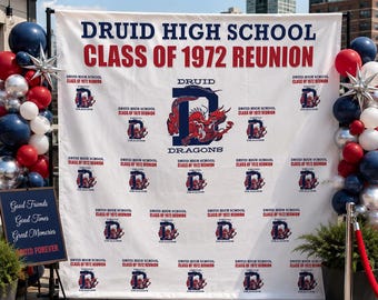 Class Reunion Backdrop, Reunion Step and Repeat, 20th Class Reunion Banner, 50th Class Reunion Welcome Sign, Class reunion photo board