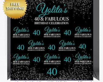 Step and Repeat backdrop,  50th Birthday Backdrop, 40th Birthday Backdrop, 40 Step and Repeat backdrop, Photo Props, Printable Back drop