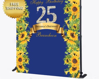 Cow Baby Shower Backdrop Banner Blue Baby Shower Decorations For Boy...