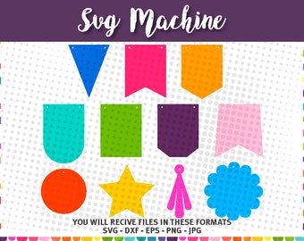 Download Free Bunting Banner Flags Etsy SVG Cut Files