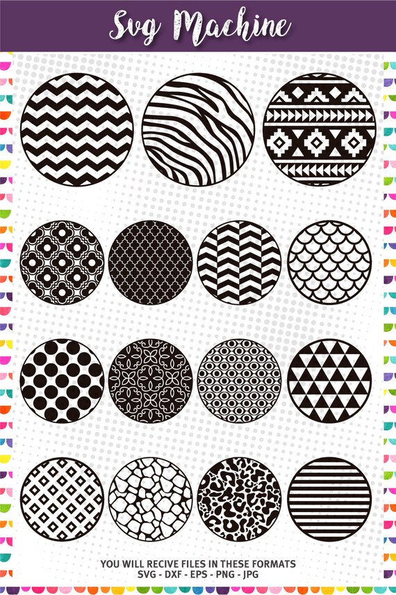 Download Patterned Circle Svg Keychain Pattern Svg Round Patterns Etsy