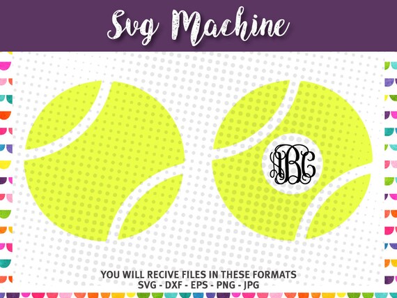 Download Tennis Ball svg Monogram Tennis Ball svg | Etsy