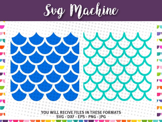 seamless mermaid scale pattern cutting or printing digital etsy