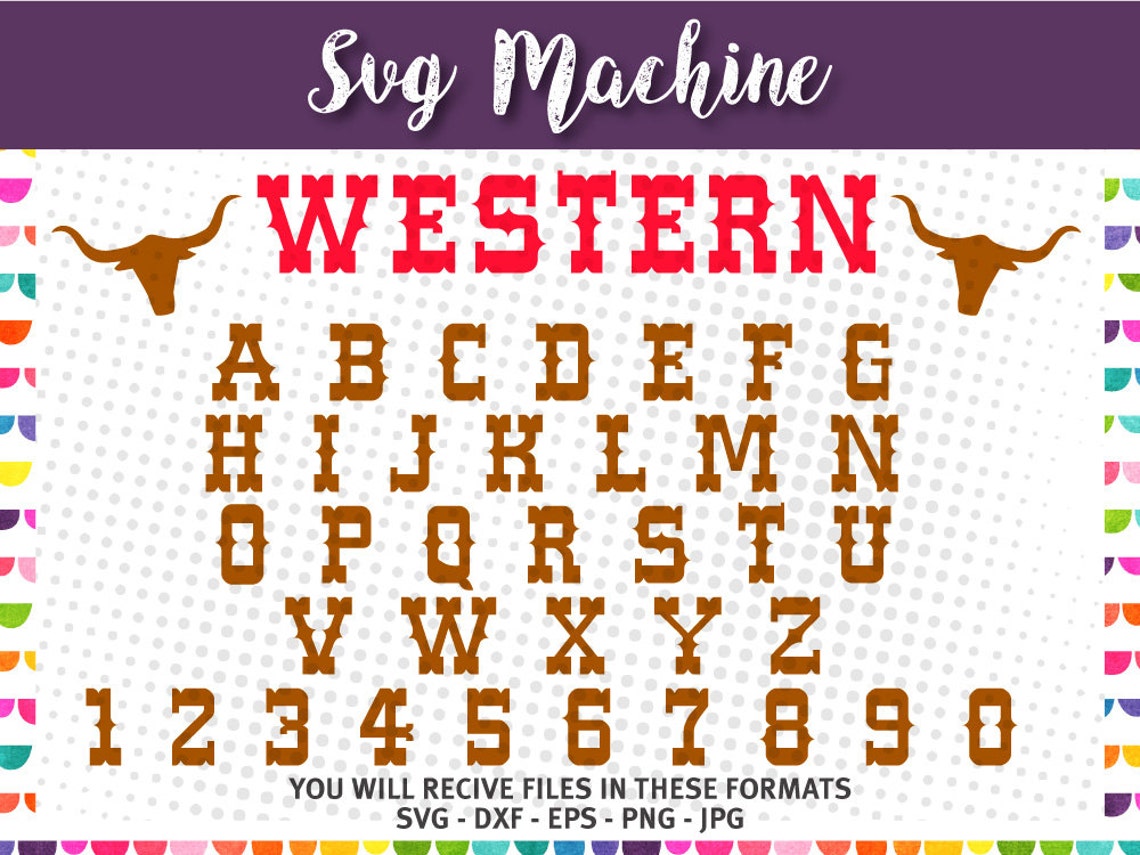 Western Font Monogram Cowboy Font Svg | Etsy