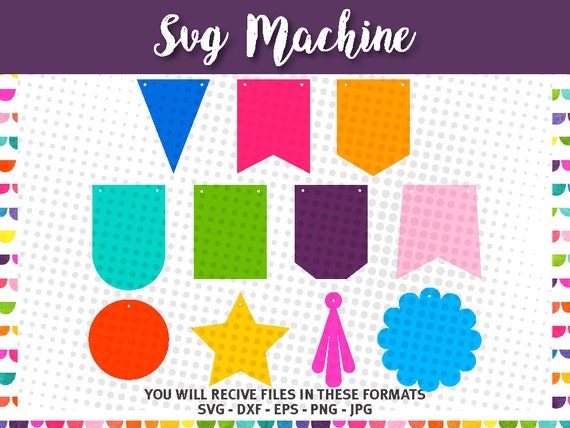 Bunting Banner Flag Svg Banners Svg Digital Die Cut Dxf Etsy