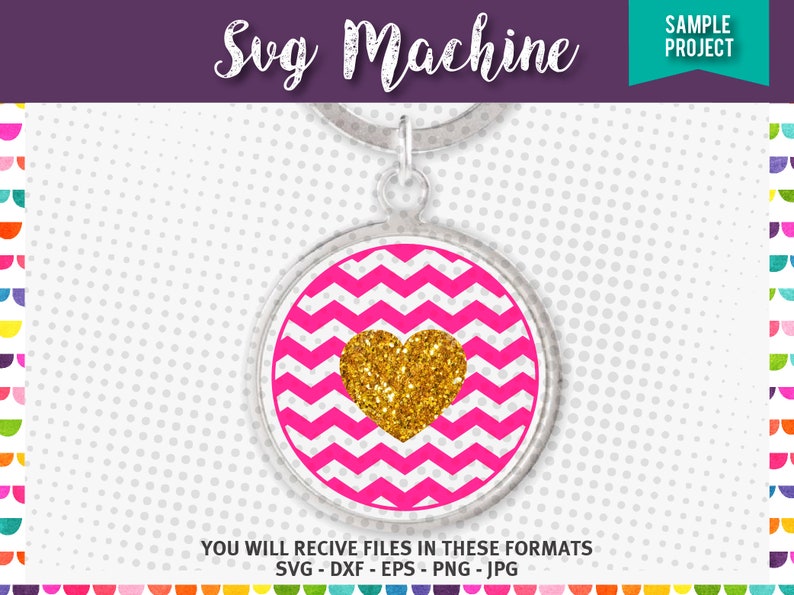 Download Keychain svg Chevron svg Patterned Circle svg | Etsy